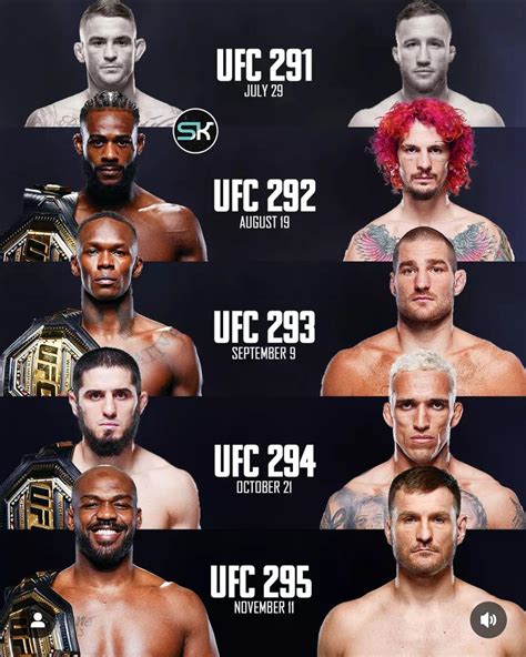 ufc upcoming fights 2024